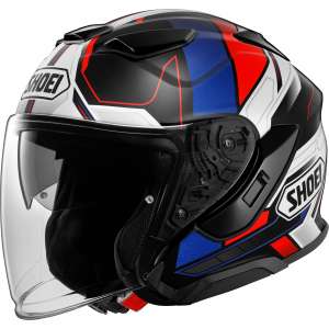 Shoei J-Cruise 3 Whizzy TC-10 Schwarz/Blau/Rot/Weiß-Dekor