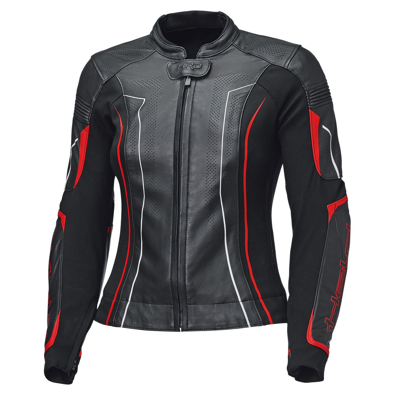 Held Debbie III Damen Lederkombijacke schwarz-neonrot