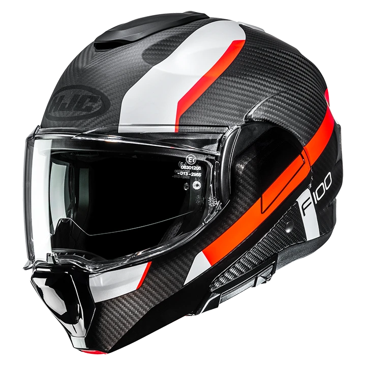 HJC F100 Carbon Askan MC6HSF Weiß/Orange