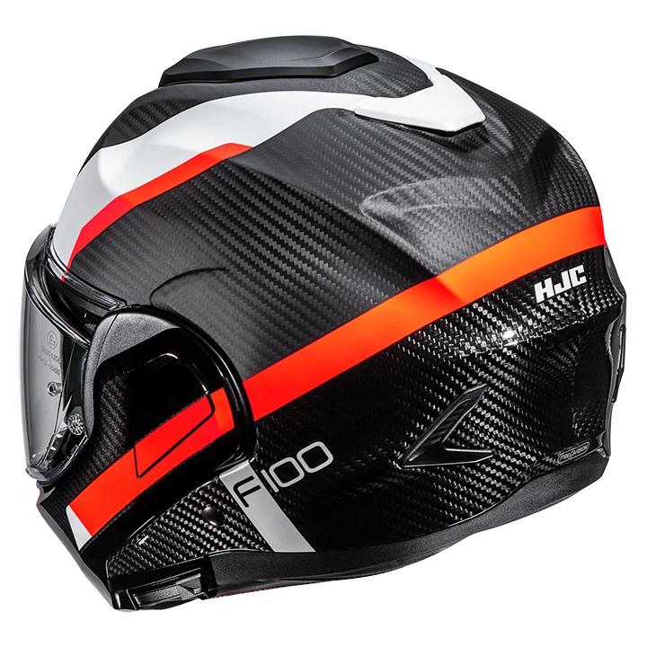 HJC F100 Carbon Askan MC6HSF Weiß/Orange – Bild 2