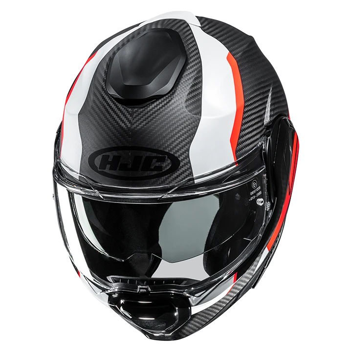 HJC F100 Carbon Askan MC6HSF Weiß/Orange – Bild 3