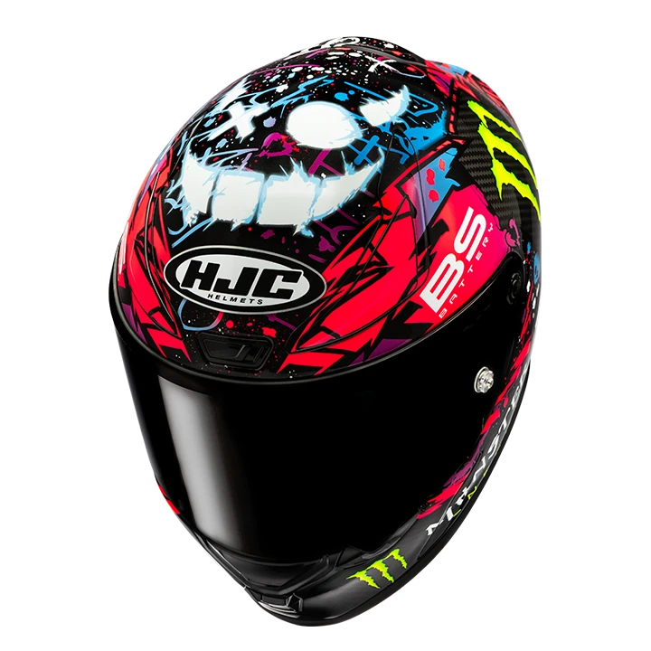 HJC RPHA 1 V2 Carbon FUNKY DIABLO MC8 Carbon/Pink/Monster – Bild 4