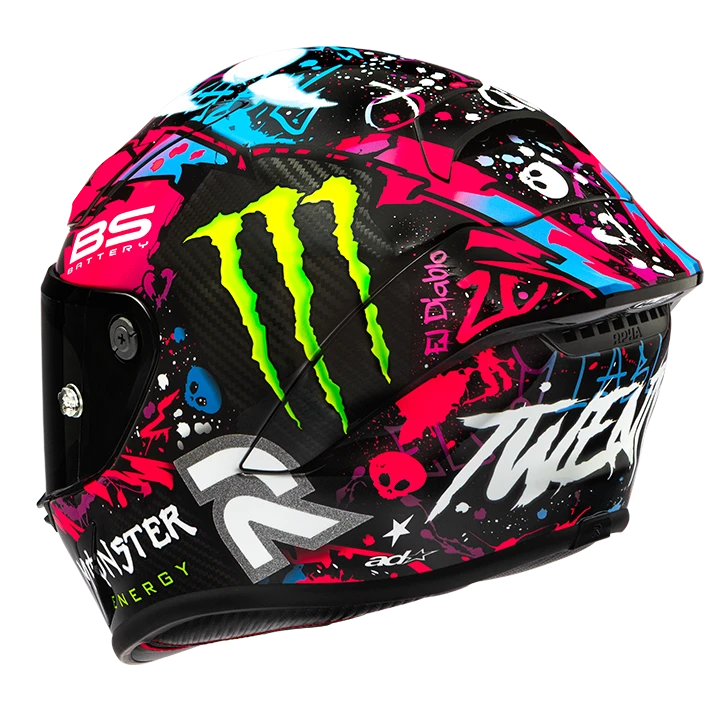 HJC RPHA 1 V2 Carbon FUNKY DIABLO MC8 Carbon/Pink/Monster – Bild 2