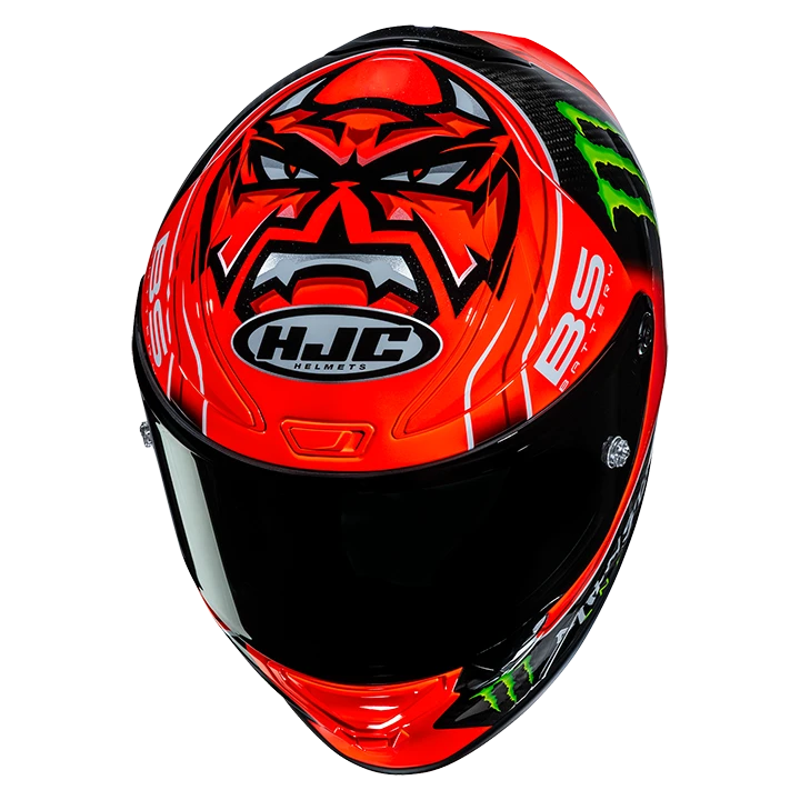 HJC RPHA 1 V2 Carbon QUARTARARO REPLICA MC1 Carbon/Rot/Grün – Bild 3