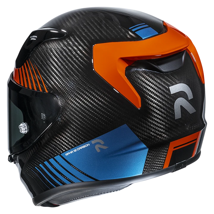 HJC RPHA 12 Carbon Tovin MC 27 Carbon/Orange/Blau – Bild 3