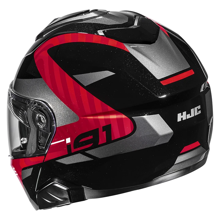 HJC i91 Gaia MC1 Schwarz/Silber/Rot – Bild 3